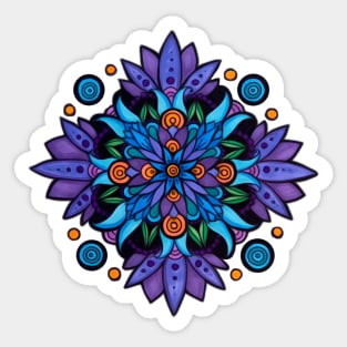 Blue Lotus Mandala Sticker